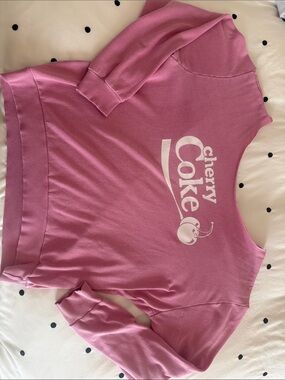 Target Pink Off-the-Shoulder 'Cherry Coke' Sweatshirt